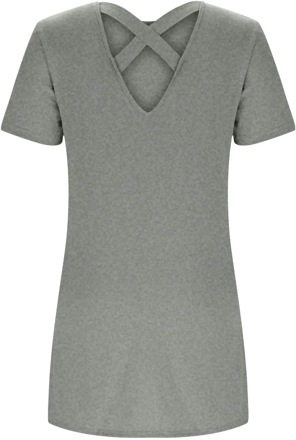 2025 Women Casual Striped Criss Cross Short Sleeve T Shirt Dress Summer Elegant Solid Mini Dresses Vacation Sundress