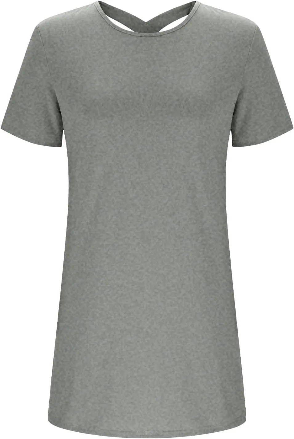 2025 Women Casual Striped Criss Cross Short Sleeve T Shirt Dress Summer Elegant Solid Mini Dresses Vacation Sundress