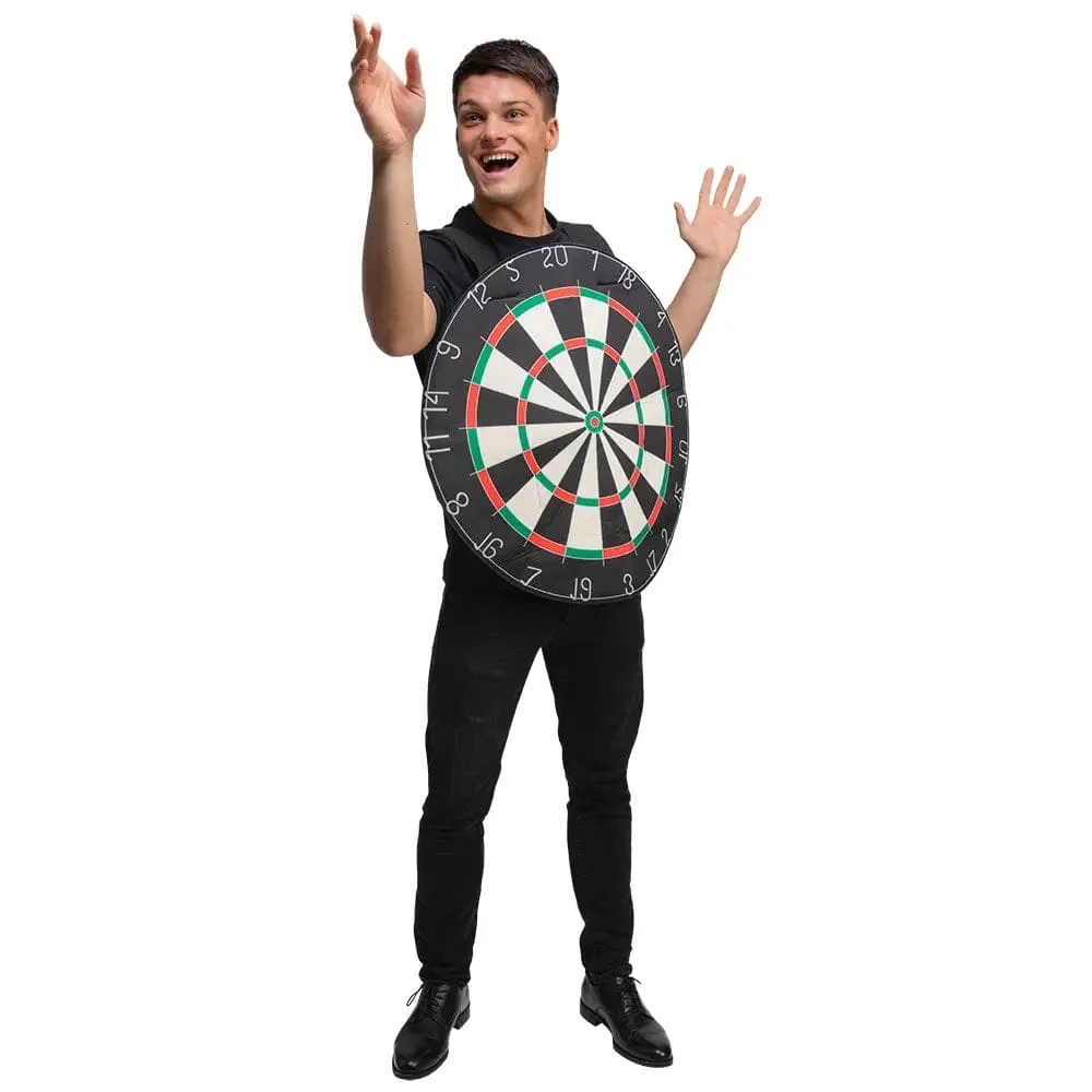 Adults Funny Dart Board Sports Fancy Dress Costume One Size
