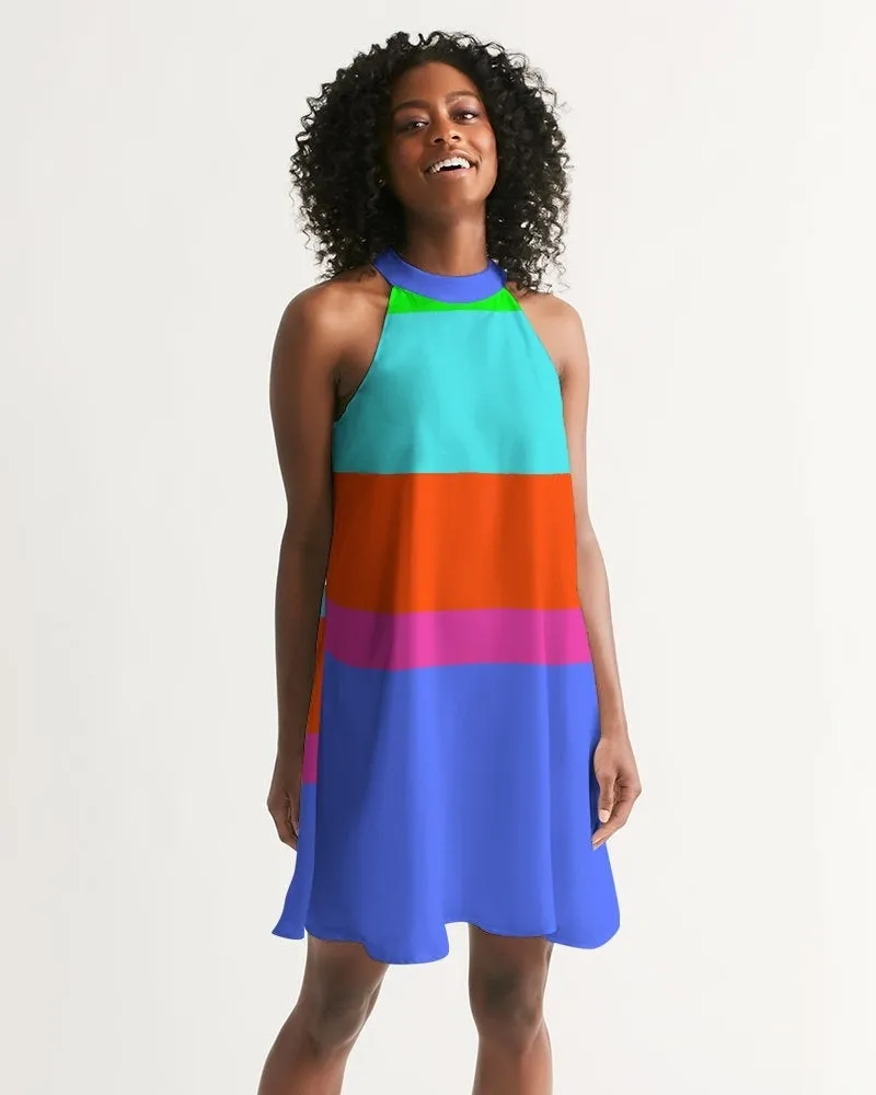 Bahama Colorblock Halter Dress