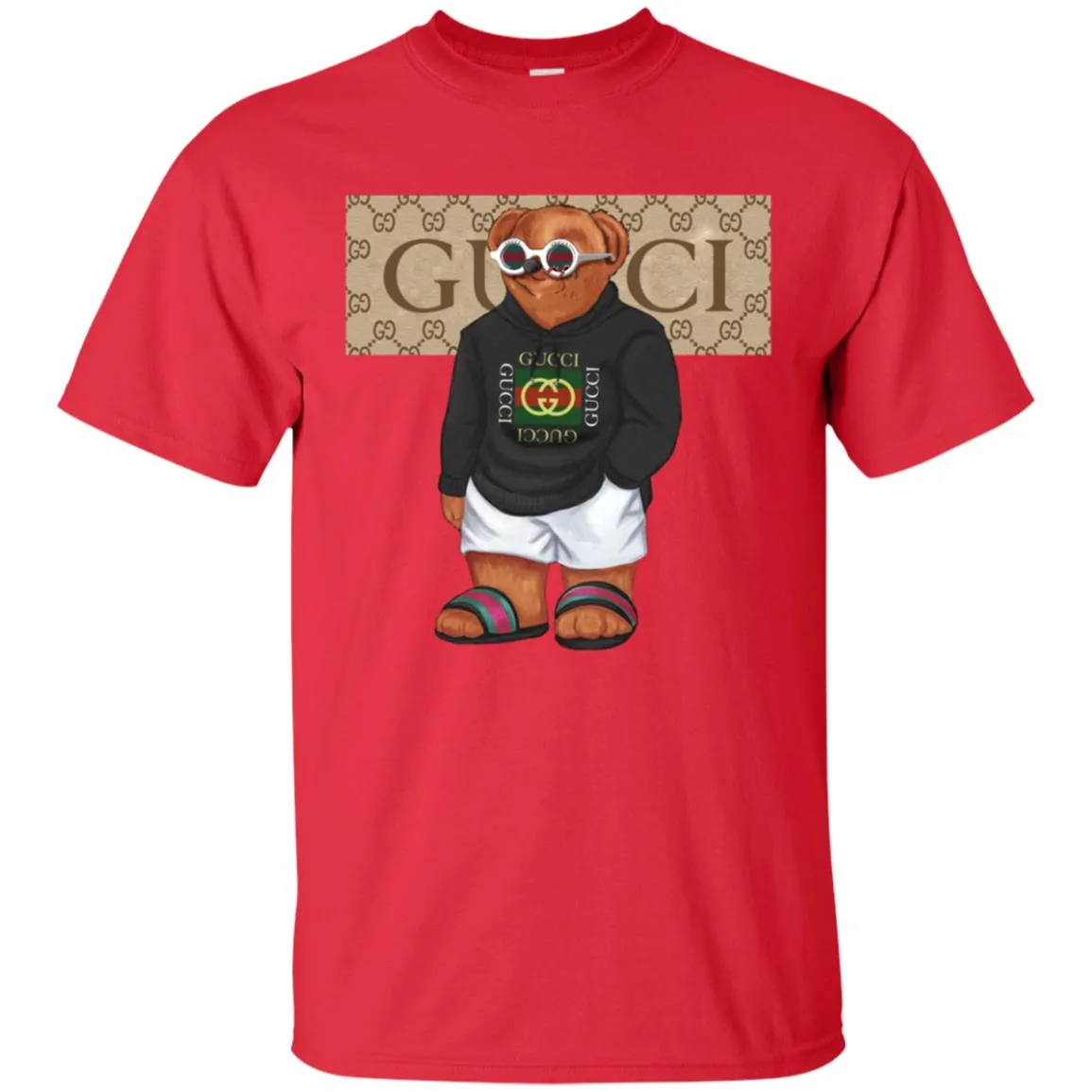 Best Gucci Bear Style Fashion T-shirt Men Cotton T-Shirt