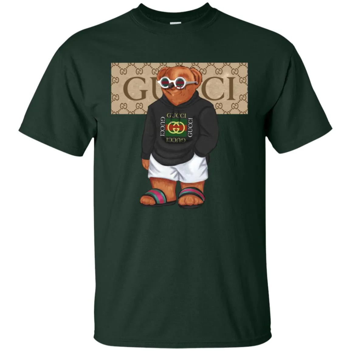 Best Gucci Bear Style Fashion T-shirt Men Cotton T-Shirt