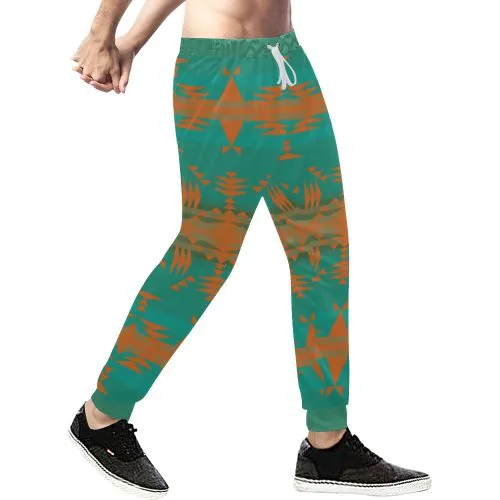 Between the Mountains Deep Lake Orange Men's Sweatpants