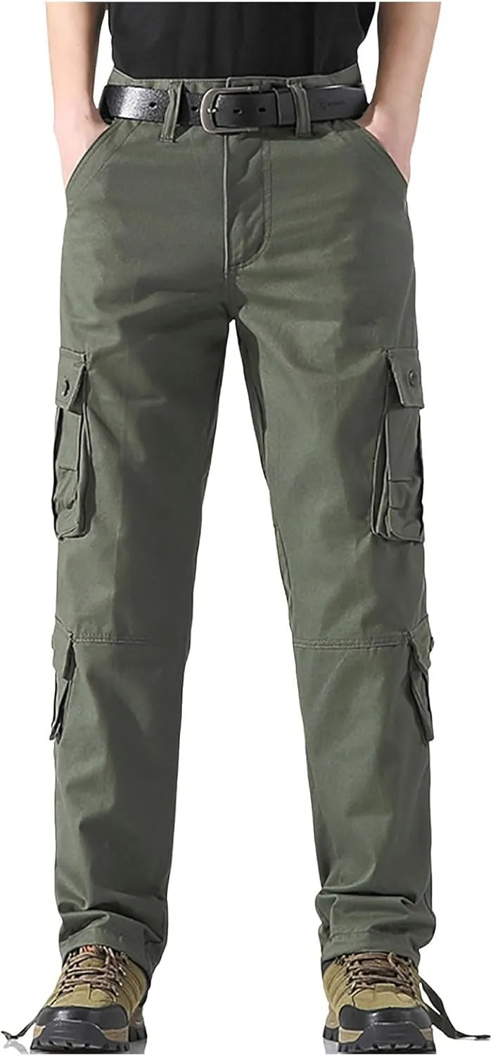 Black Cargo Joggers Men Drawstring Hip Hop Sweatpants Zippered Flap Pockets   Tapered Leg Casual Loose Fit Solid