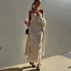 Bloom & Bare Backless Sheer Dress