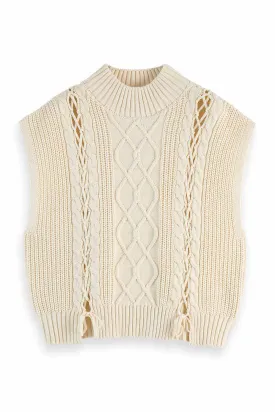 CABLE STITCH SWEATER VEST