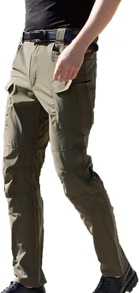 Cargo Joggers for Men Elastic Waist Stretch Athletic Sweatpants Baggy Outdoor Trousers with Multi Pockets