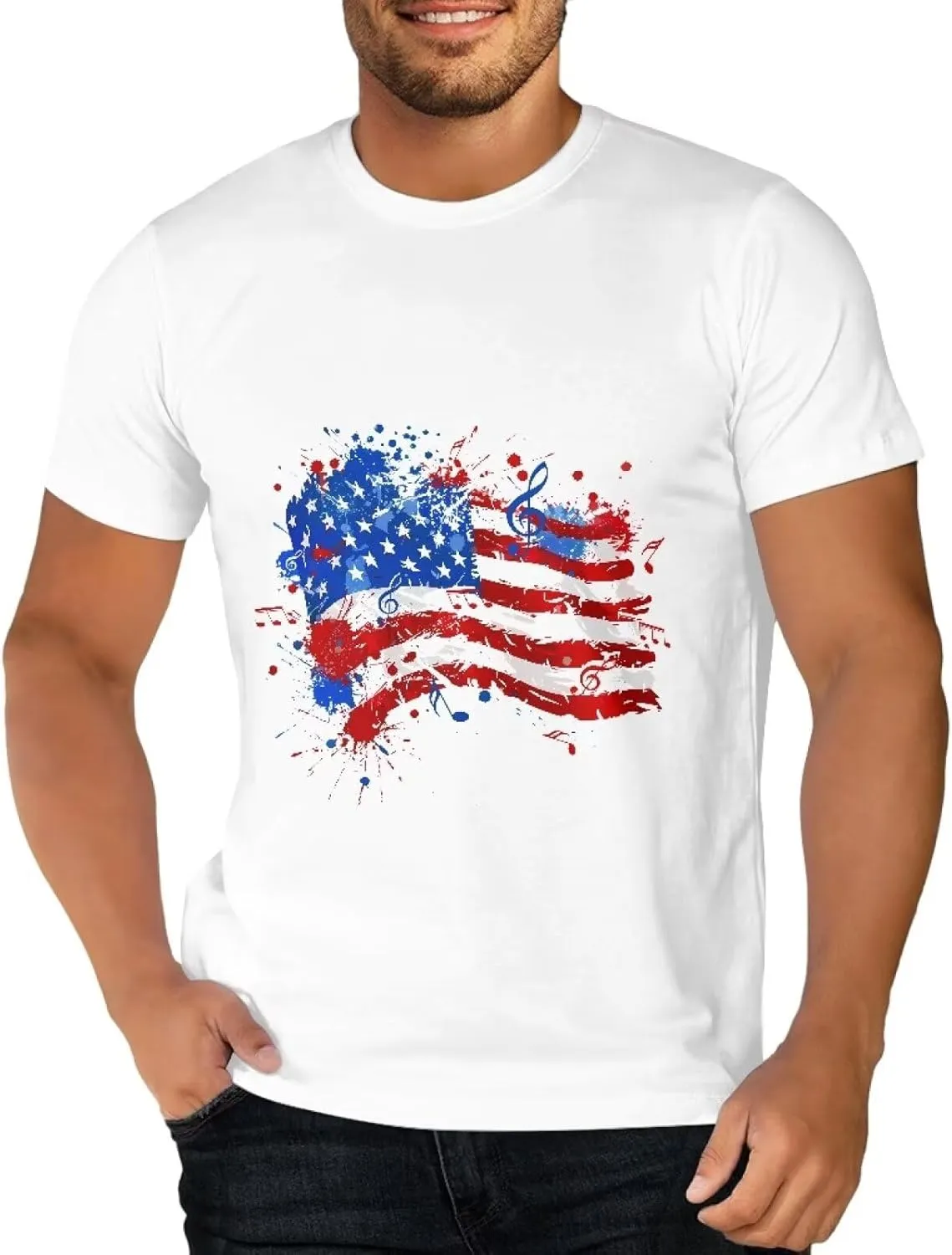 Cozeyat Men's T-Shirts Cotton Crew Neck Tees Short Sleeve Tee Shirts Size S - 5XL