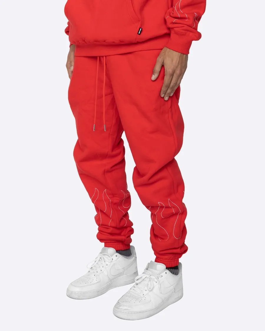 EPTM: FLAME EMBROIDERY SWEATPANTS