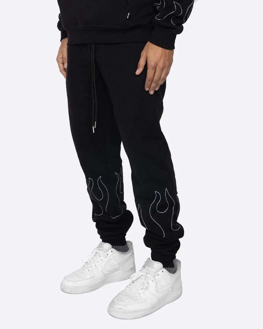 EPTM: FLAME EMBROIDERY SWEATPANTS