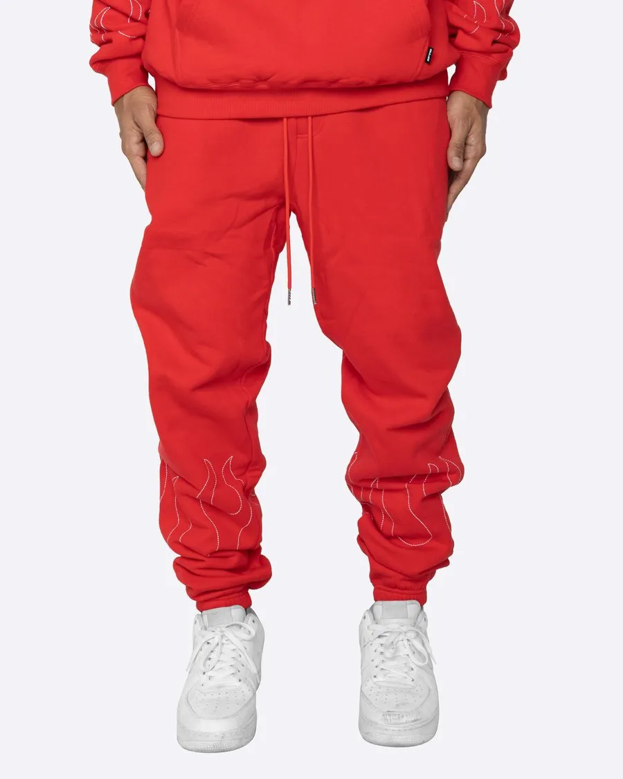 EPTM: FLAME EMBROIDERY SWEATPANTS