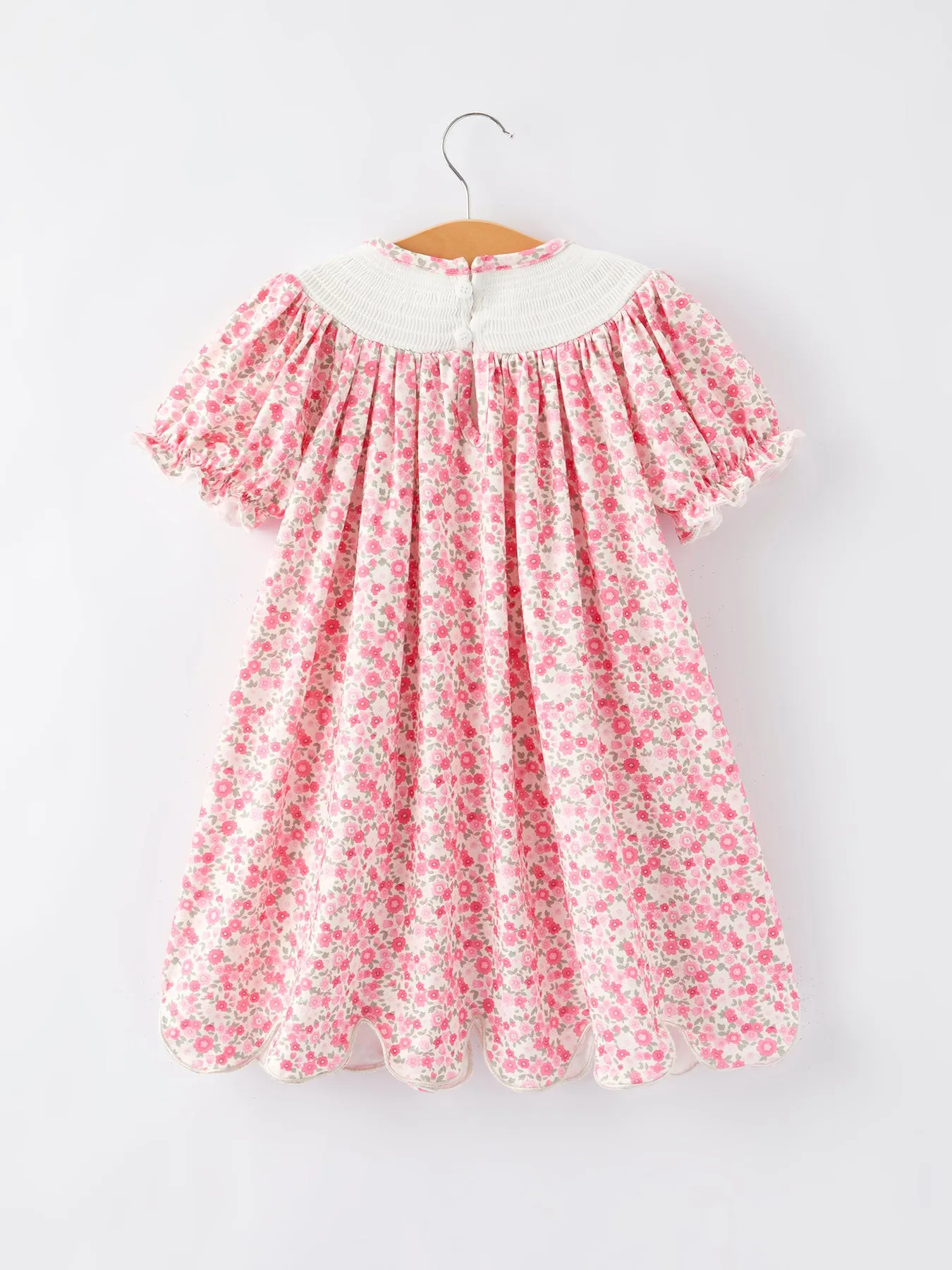 Football Smocking Bow Embroidered Girls Dress