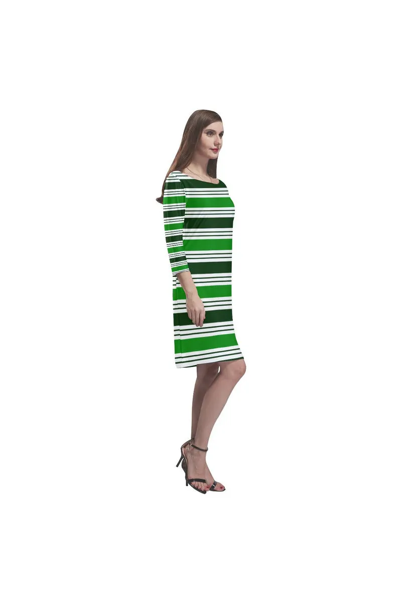 Green Mach Rhea Loose Round Neck Dress