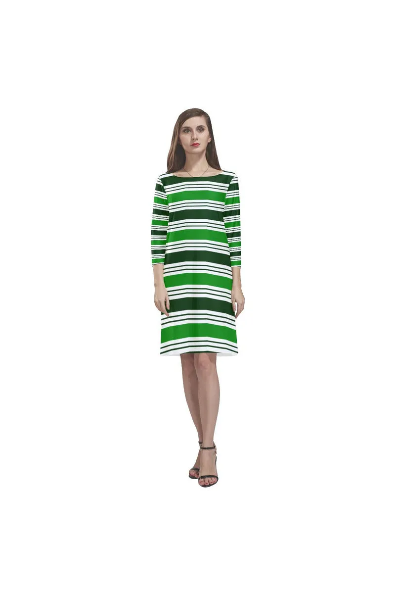 Green Mach Rhea Loose Round Neck Dress