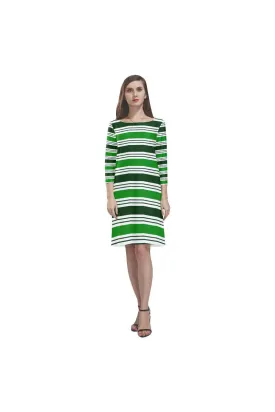 Green Mach Rhea Loose Round Neck Dress