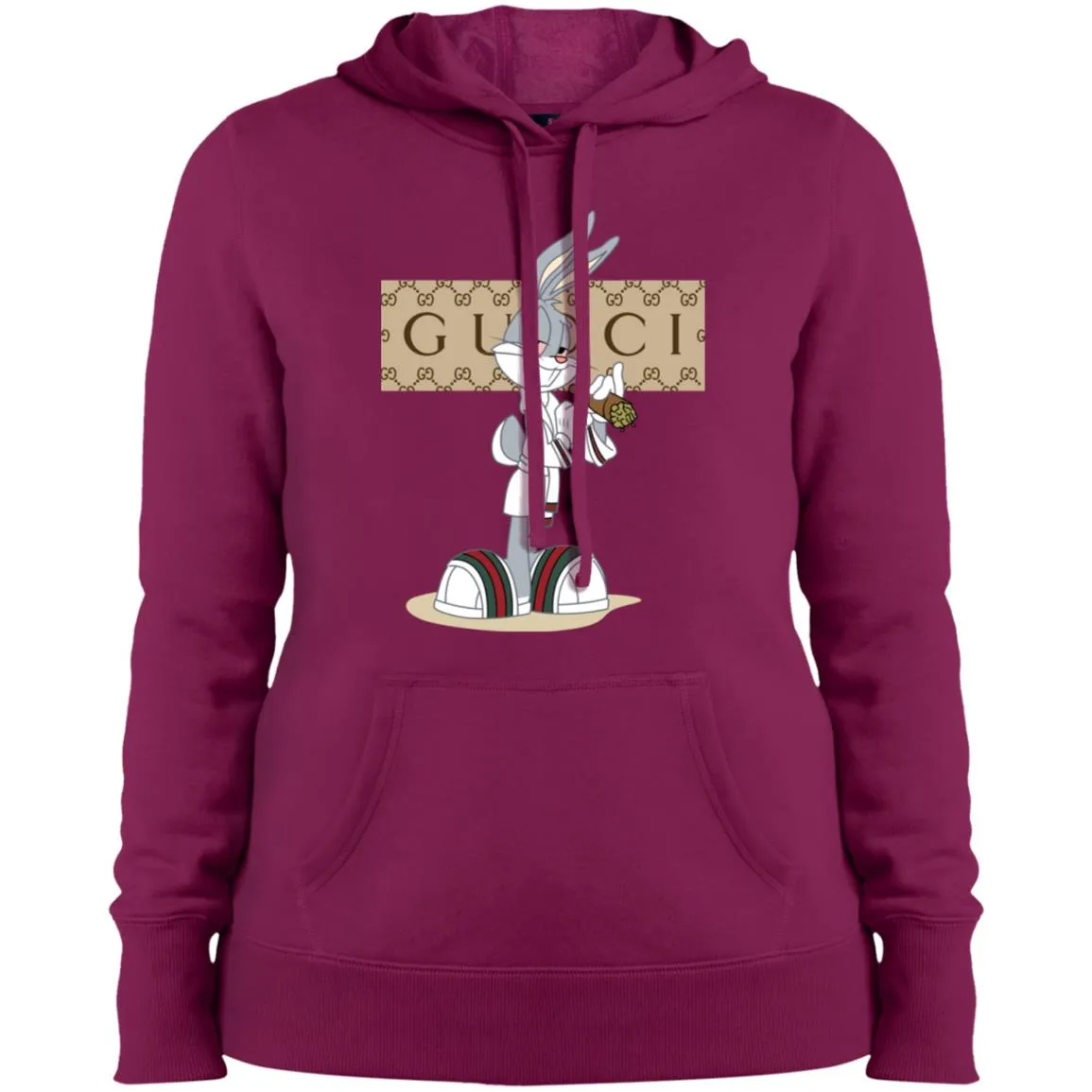 Gucci Rabbit Smoking Funny T-shirt Women Hooded Sweatshirt