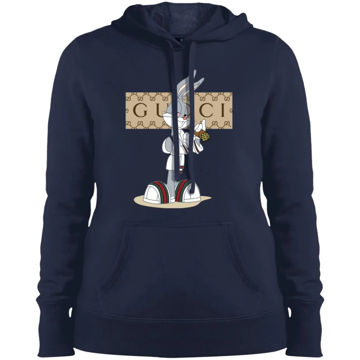 Gucci Rabbit Smoking Funny T-shirt Women Hooded Sweatshirt