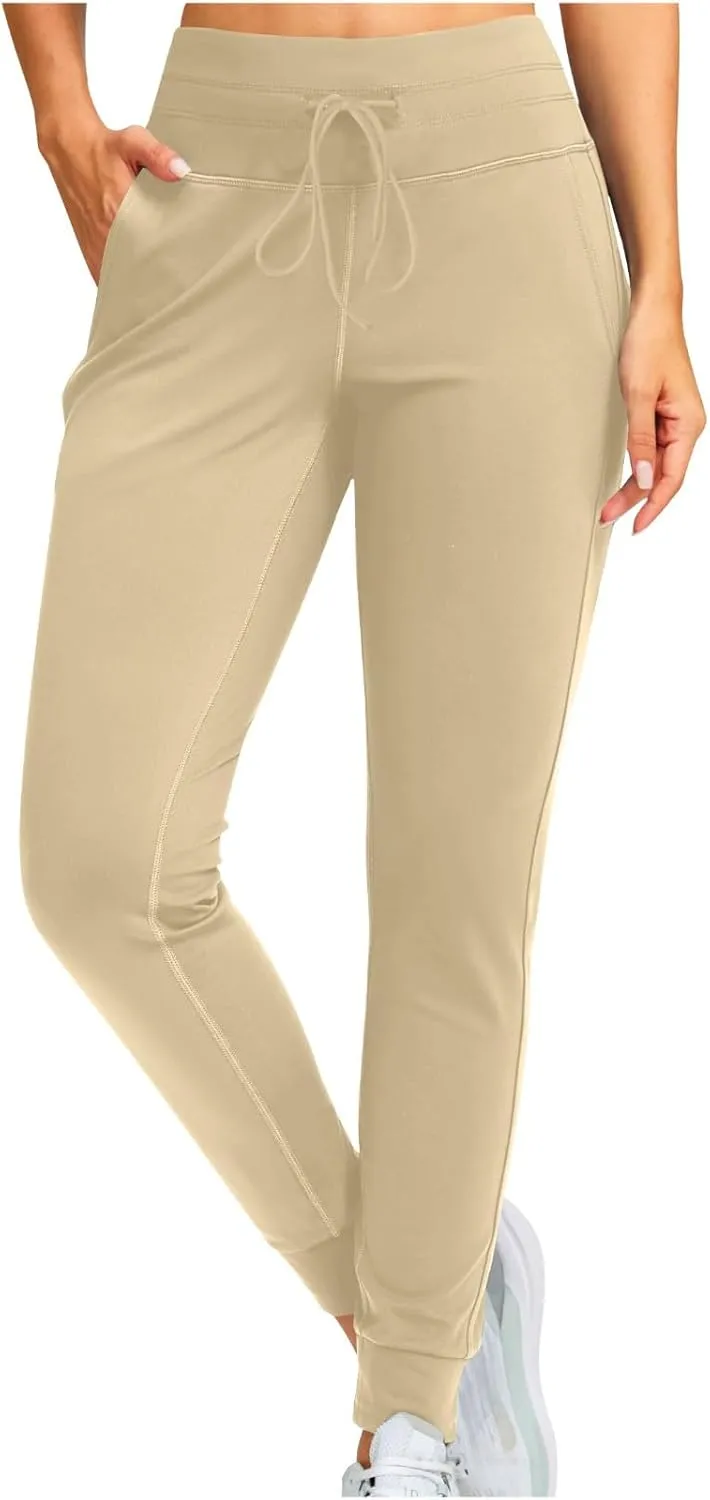 Gumipy Womens Joggers with Pockets Drawstring High Waisted Stretchy Sweatpants Soft Comfy Yoga Pants Tapered Lounge Pants