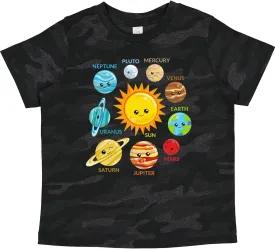 inktastic Cute Planets, Solar System, Space, Cosmos, Galaxy Toddler T-Shirt