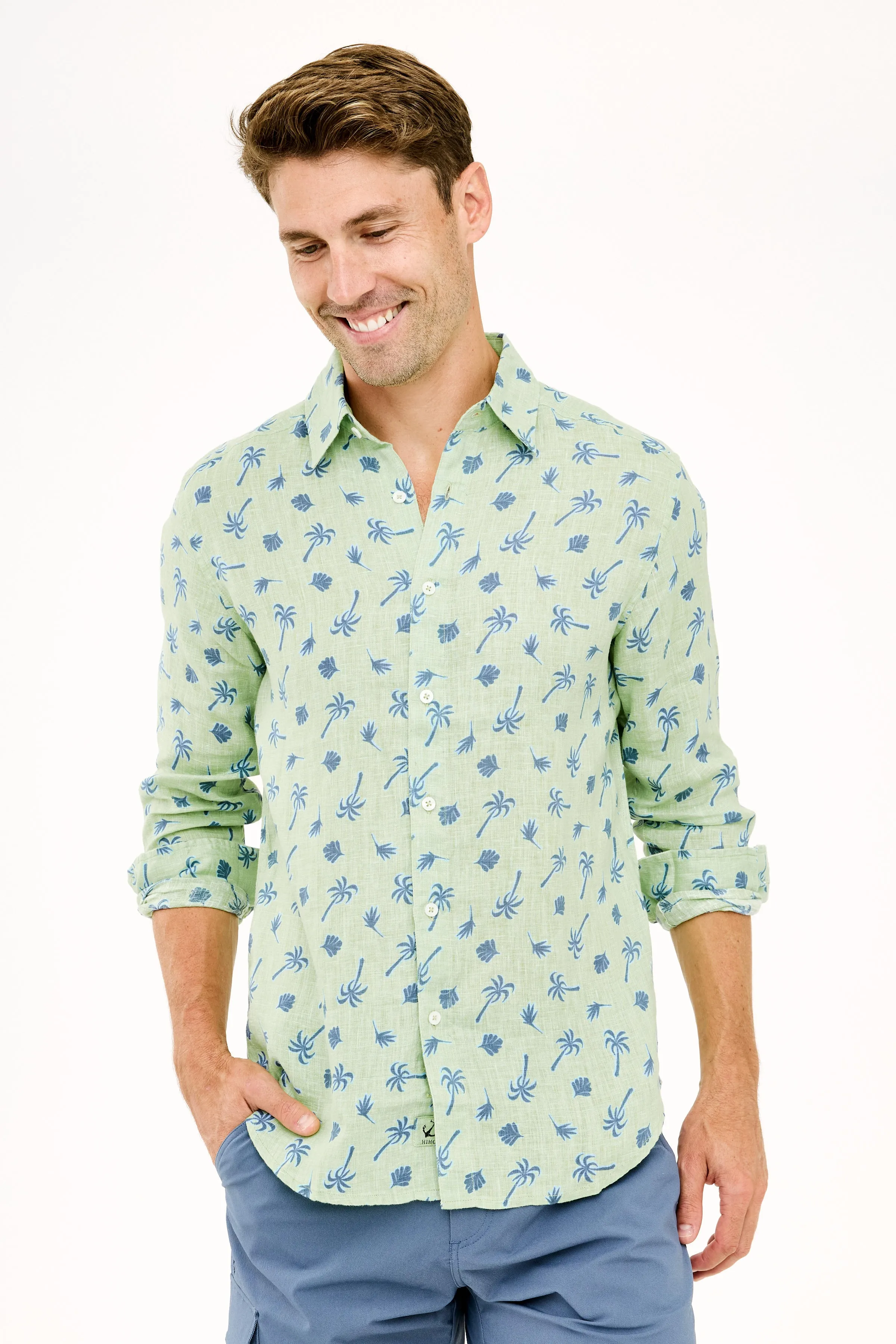 Jeremy Linen Shirt - Crazy Palm