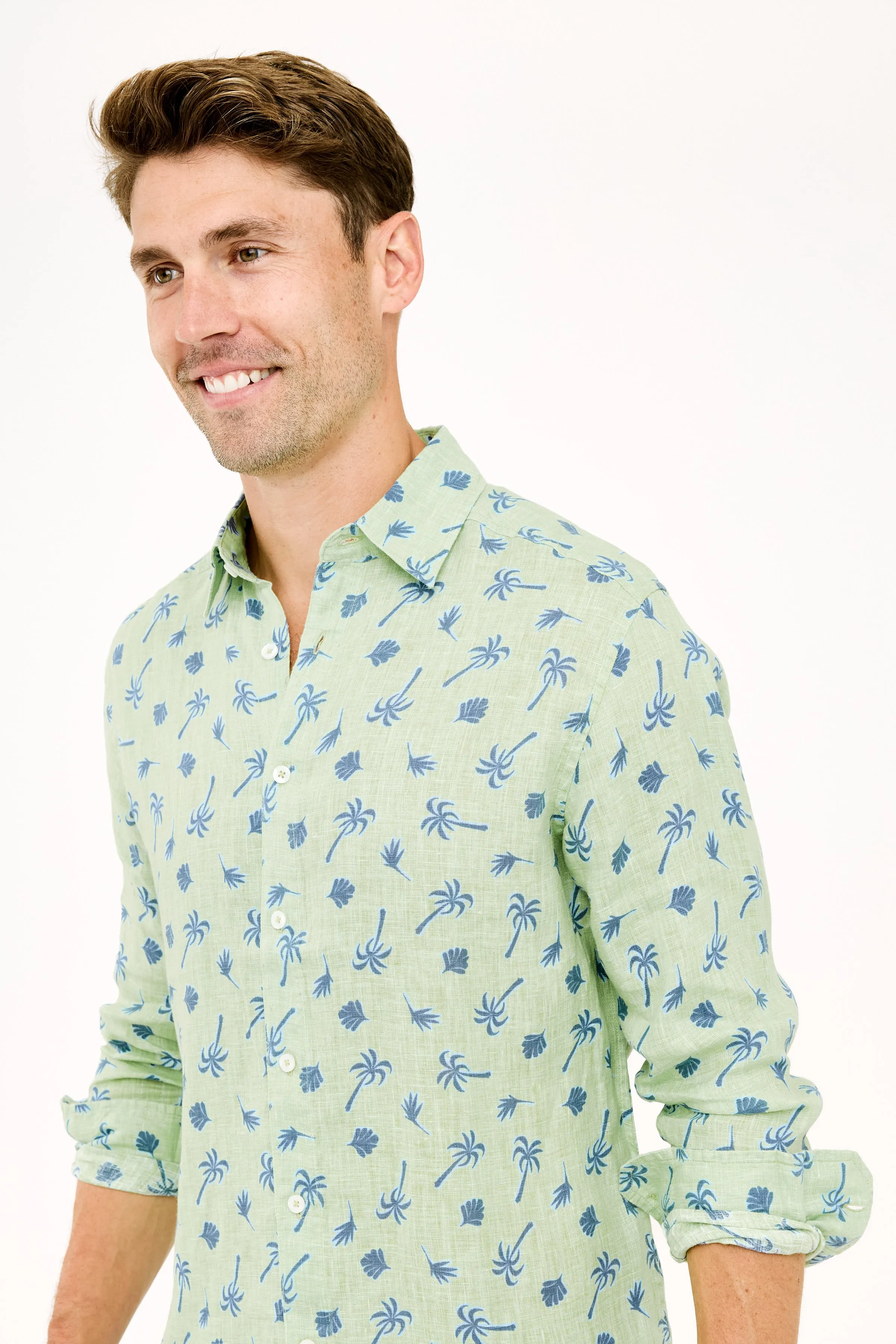 Jeremy Linen Shirt - Crazy Palm