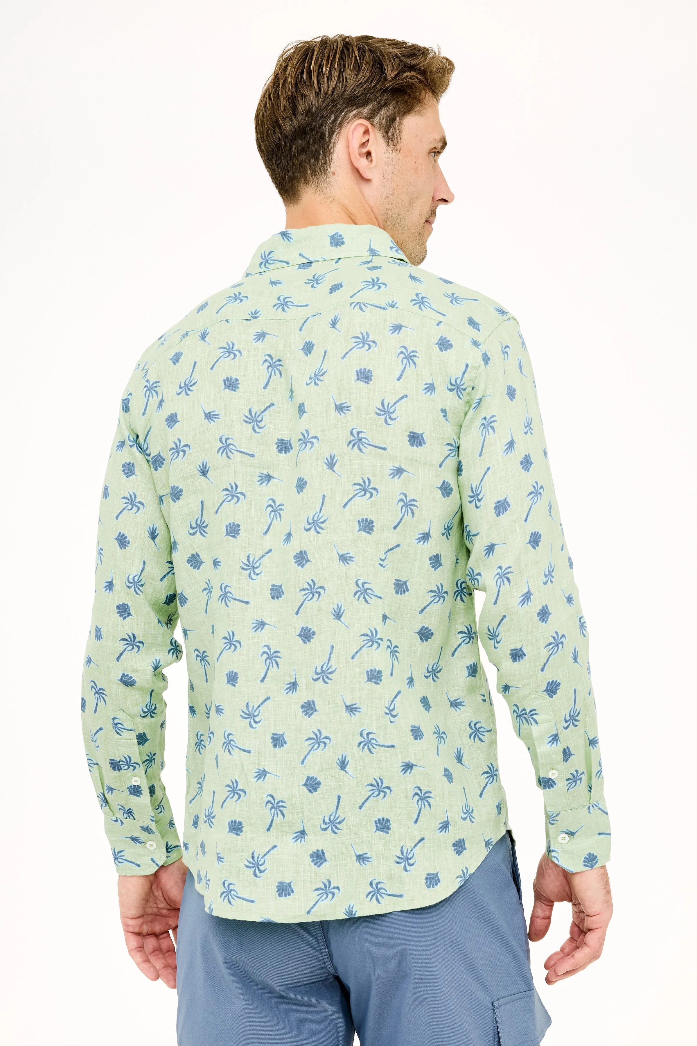 Jeremy Linen Shirt - Crazy Palm