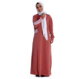 Long Striped Sports Dress / sumo- free size -7089