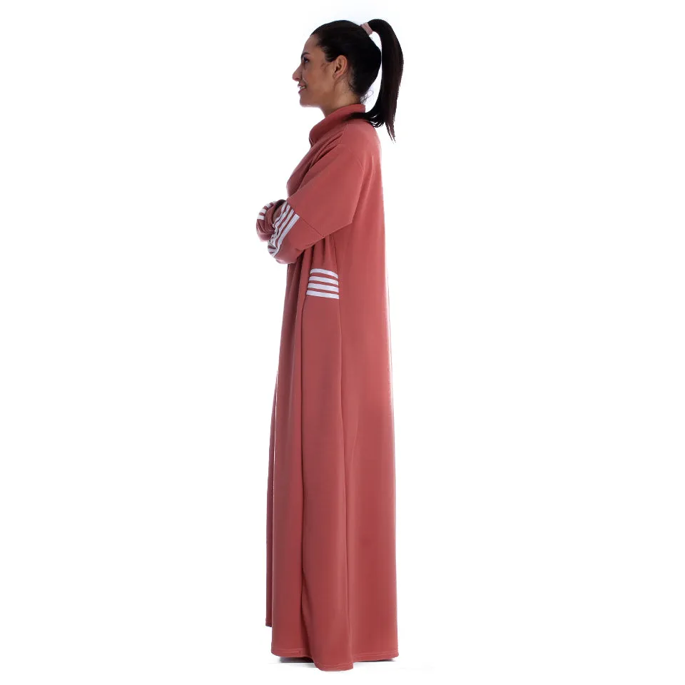 Long Striped Sports Dress / sumo- free size -7089