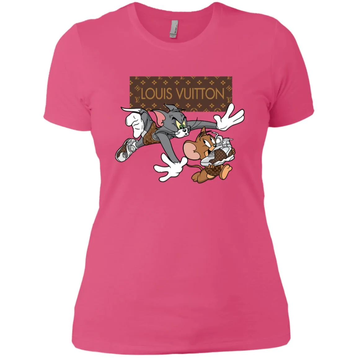 Louis Vuitton Cartoon Tom And Jerry T-shirt Women Cotton T-Shirt