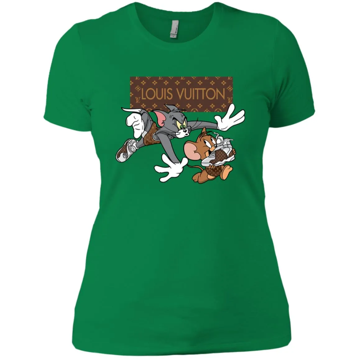 Louis Vuitton Cartoon Tom And Jerry T-shirt Women Cotton T-Shirt
