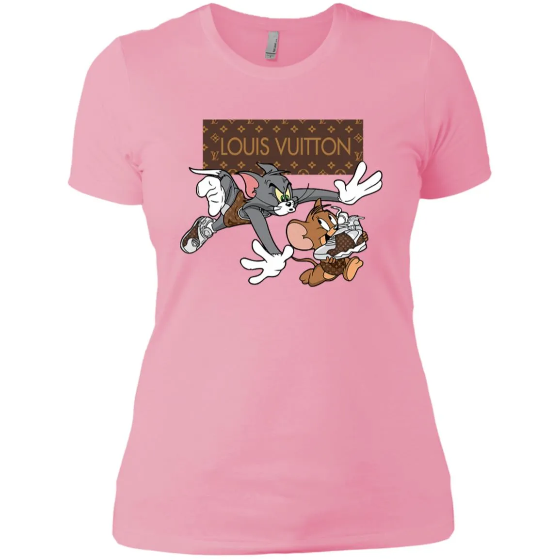 Louis Vuitton Cartoon Tom And Jerry T-shirt Women Cotton T-Shirt