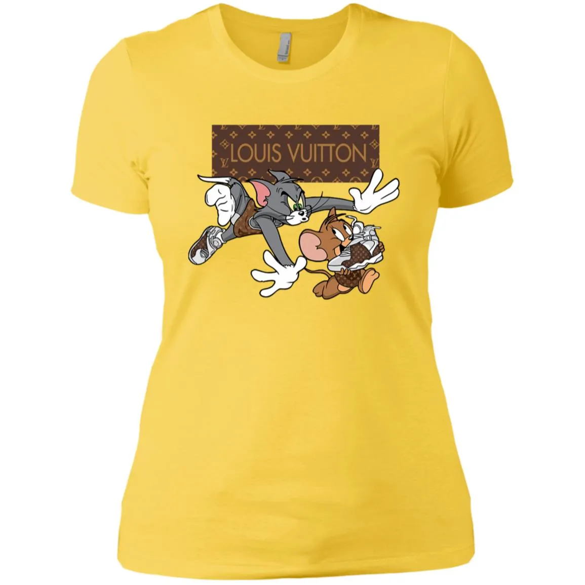 Louis Vuitton Cartoon Tom And Jerry T-shirt Women Cotton T-Shirt