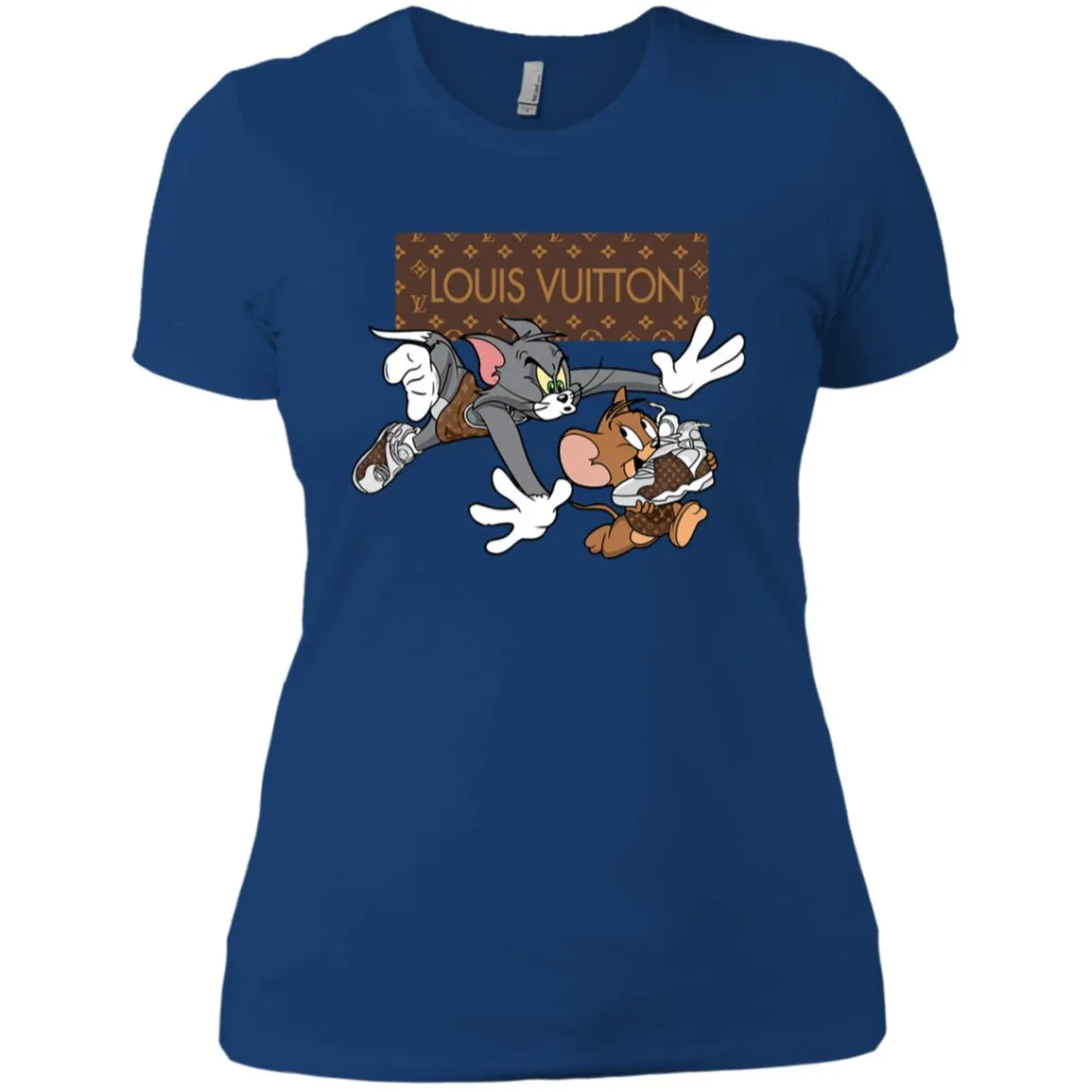 Louis Vuitton Cartoon Tom And Jerry T-shirt Women Cotton T-Shirt