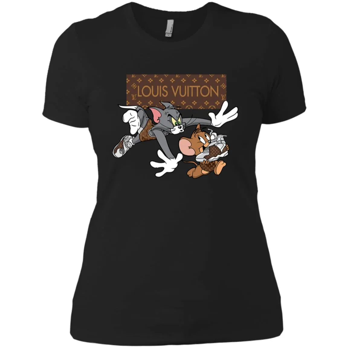 Louis Vuitton Cartoon Tom And Jerry T-shirt Women Cotton T-Shirt