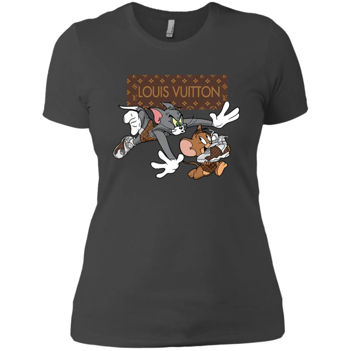 Louis Vuitton Cartoon Tom And Jerry T-shirt Women Cotton T-Shirt