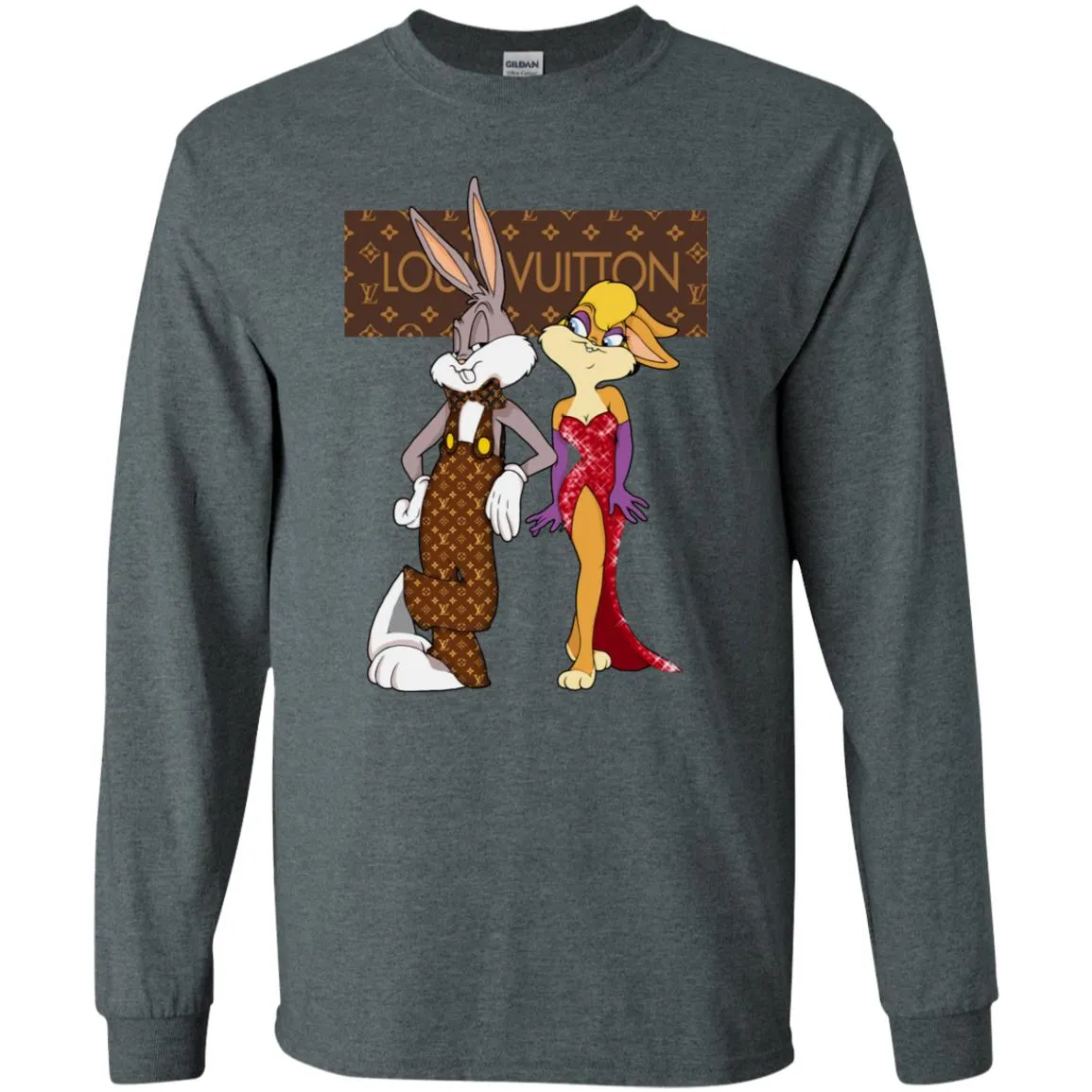 Louis Vuitton Rabbit Love Family T-shirt Men Long Sleeve Shirt