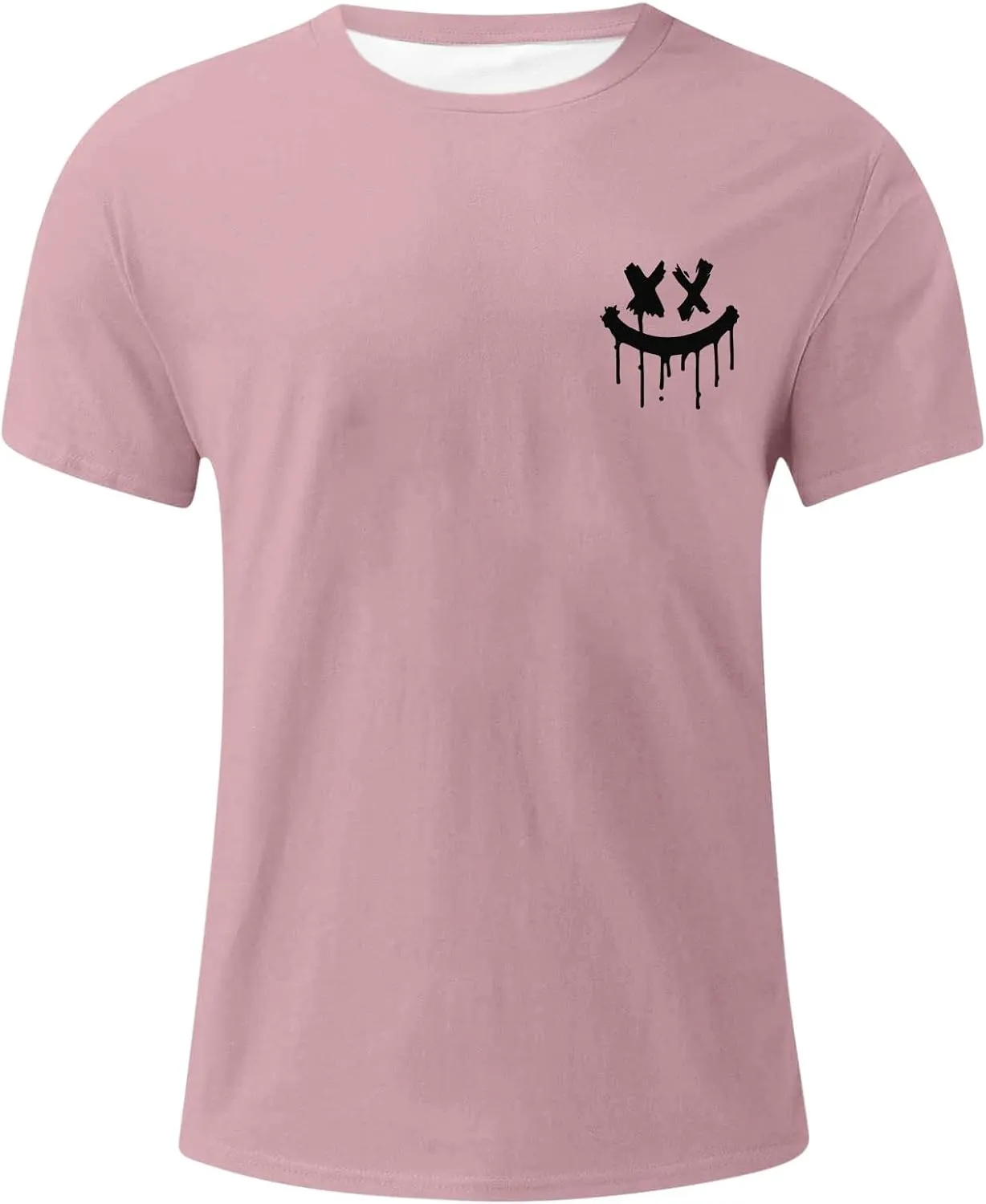 Men's Novelty Graffiti Short Sleeve Tees Vintage Hip Hop T-Shirt Hipster Crewneck Tshirt Holiday Clothes