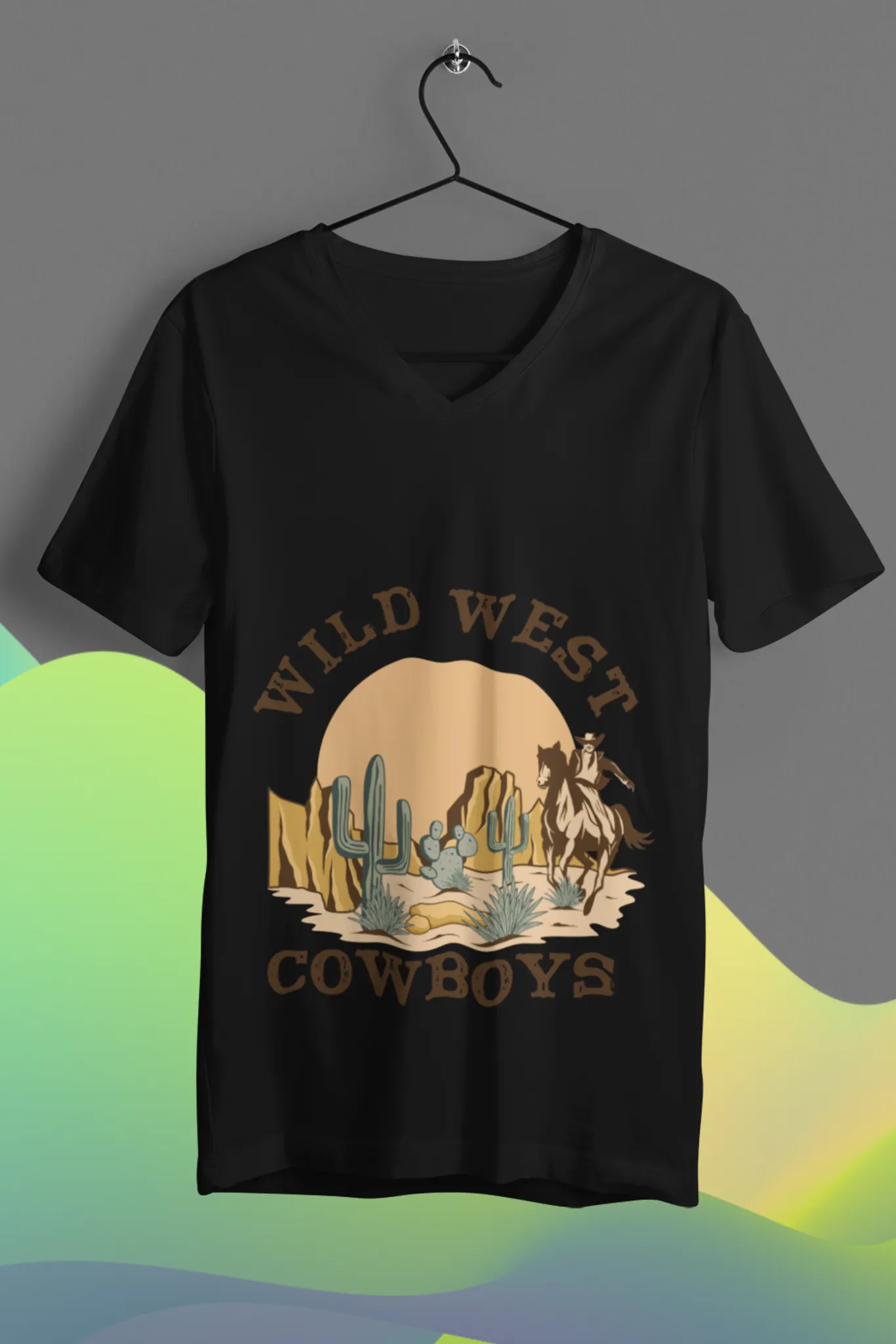 Men's V-Neck: Cowboys T-Shirt