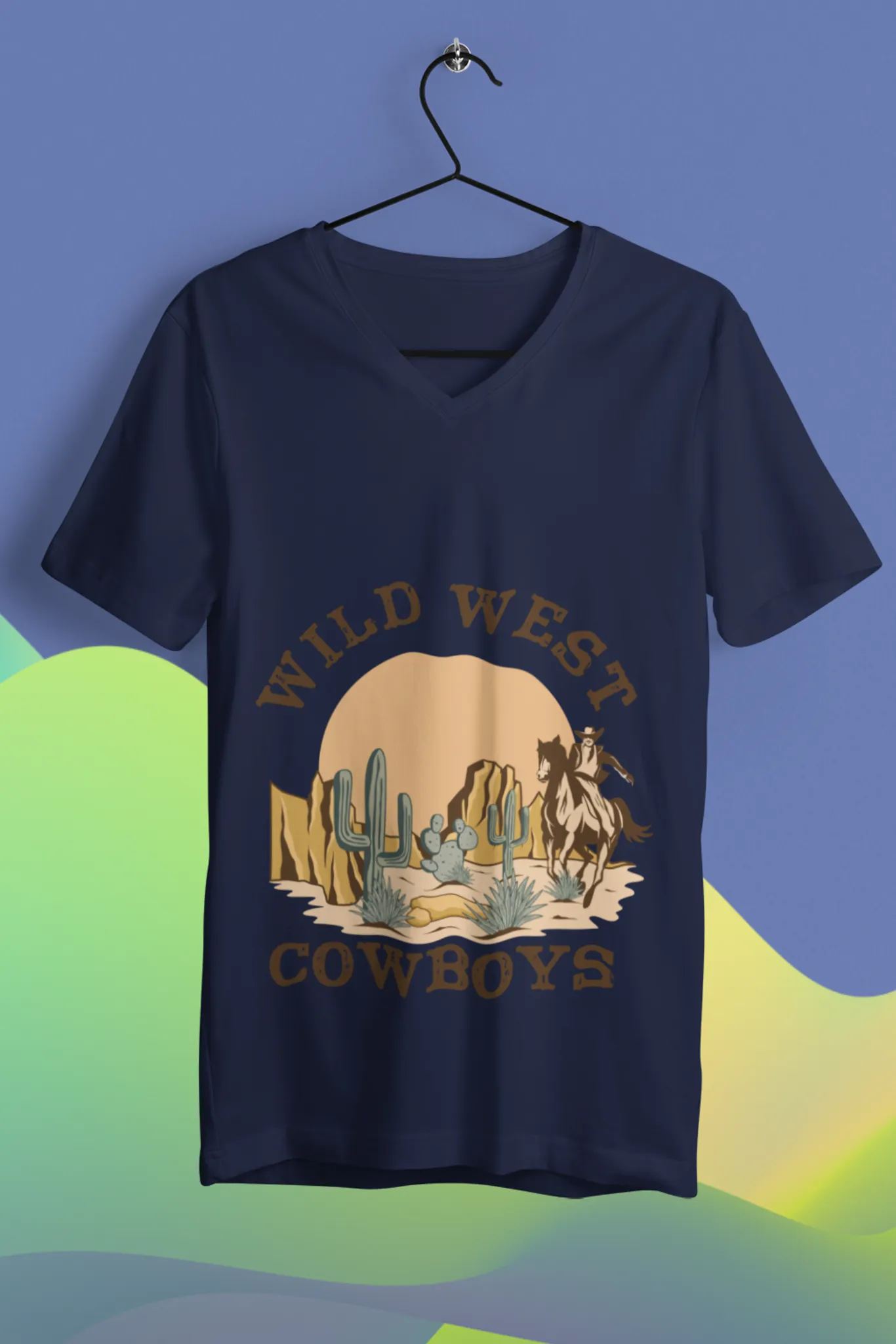 Men's V-Neck: Cowboys T-Shirt