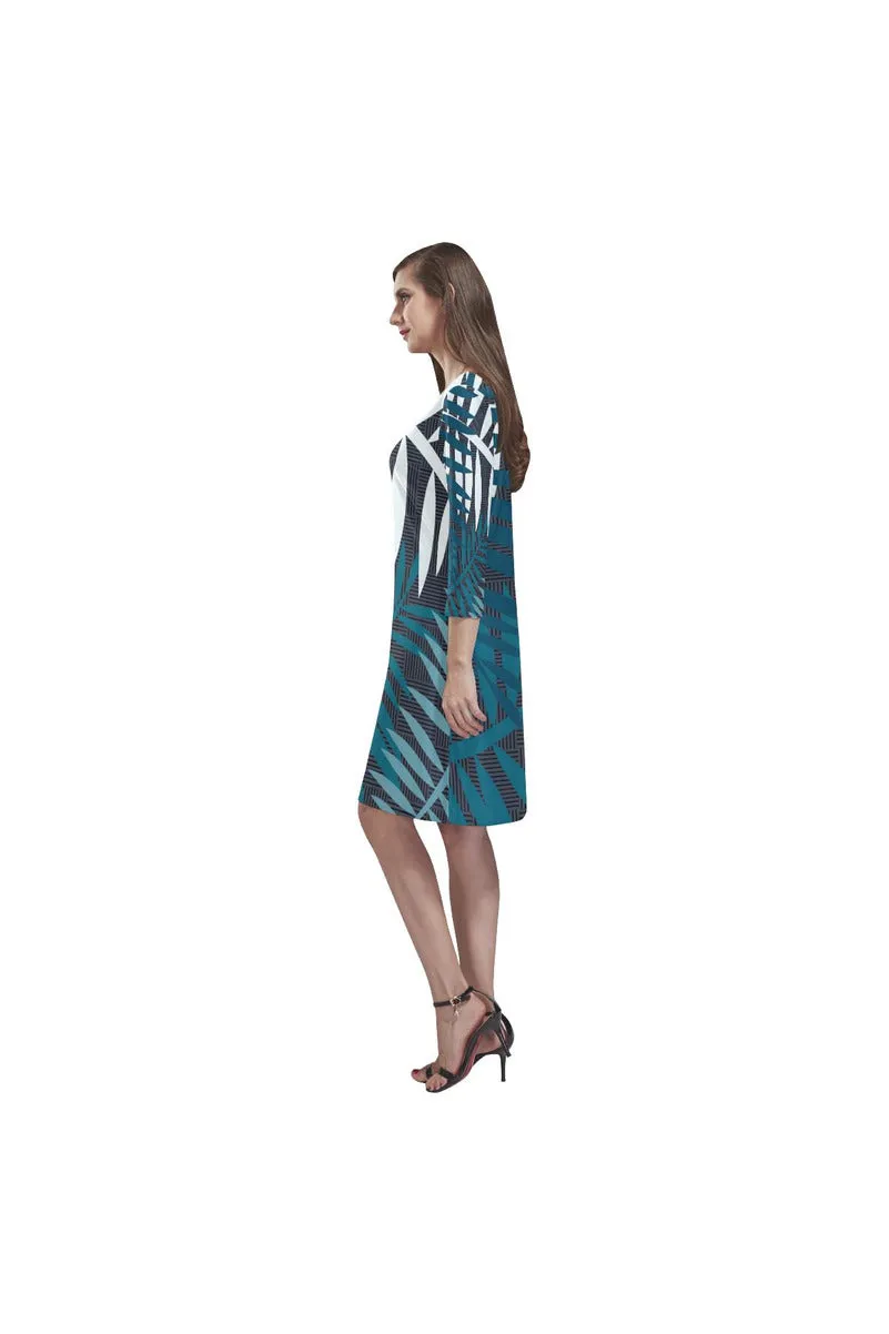 Moonlit Leaves Rhea Loose Round Neck Dress