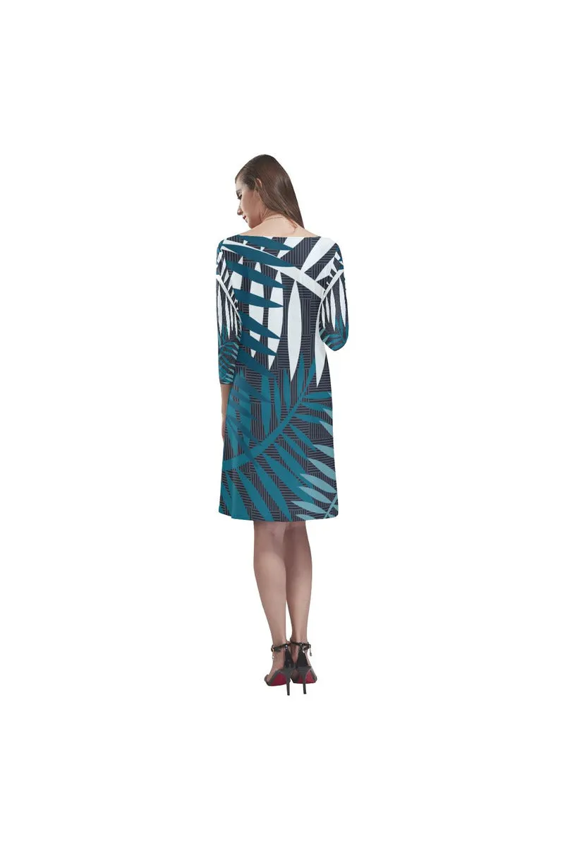 Moonlit Leaves Rhea Loose Round Neck Dress