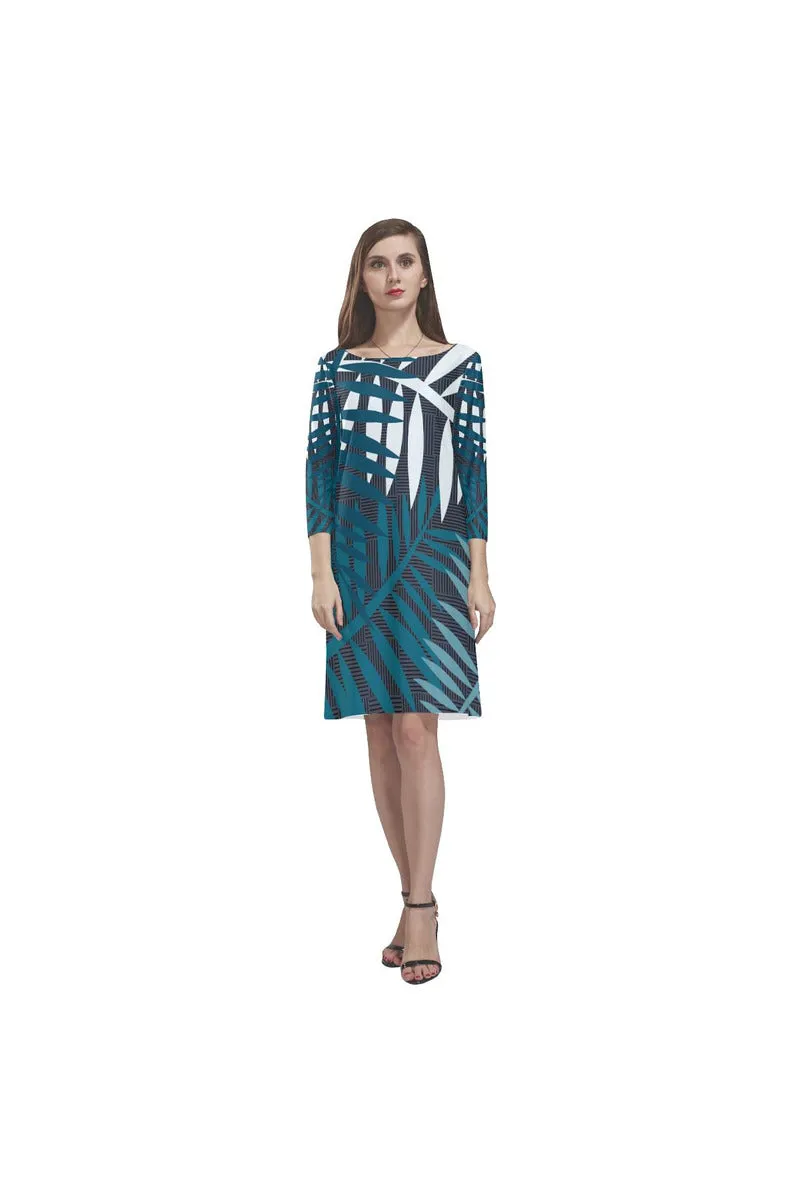 Moonlit Leaves Rhea Loose Round Neck Dress