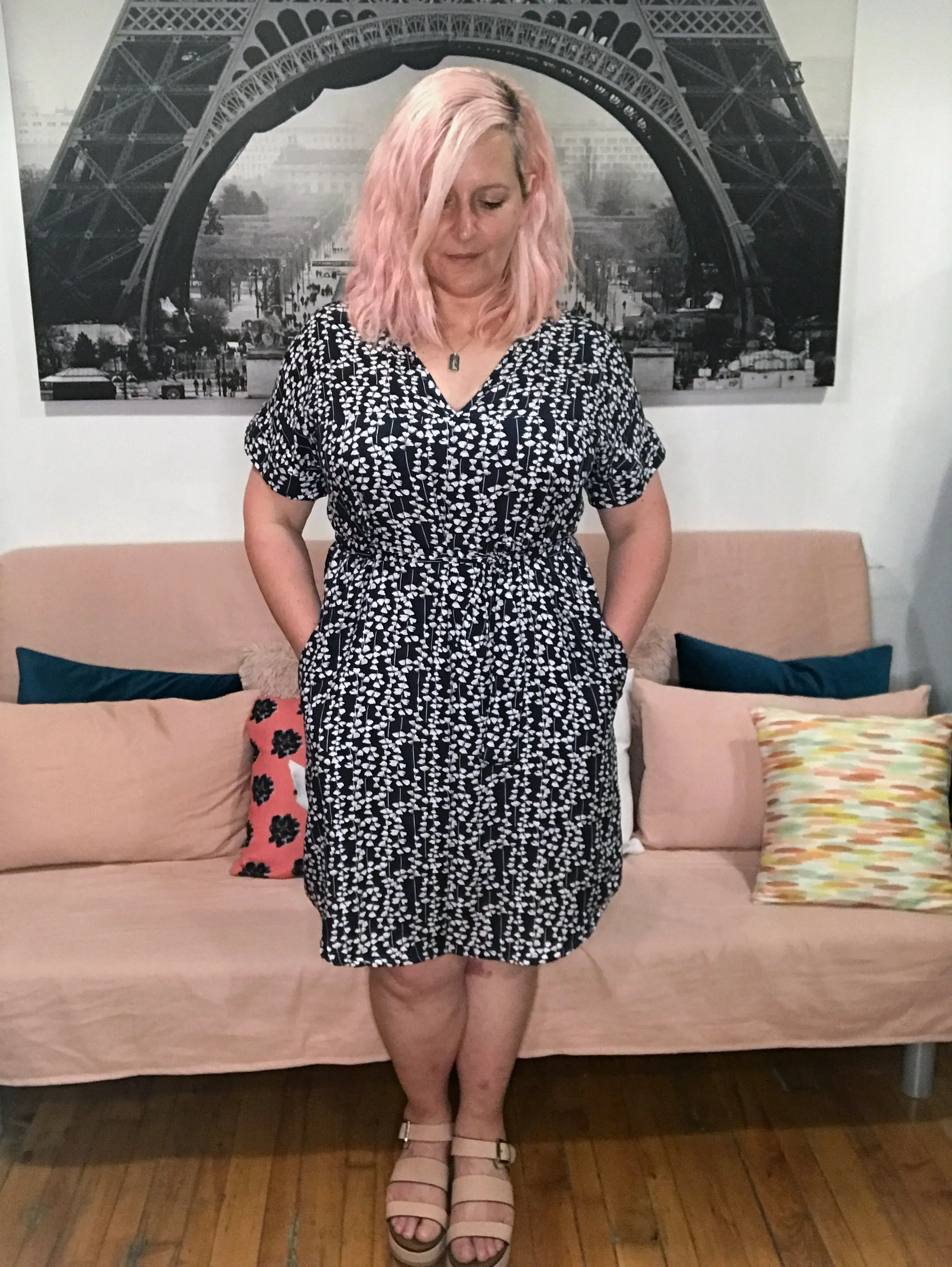 Olivia Dress - Happy Floral - Blue - Sale