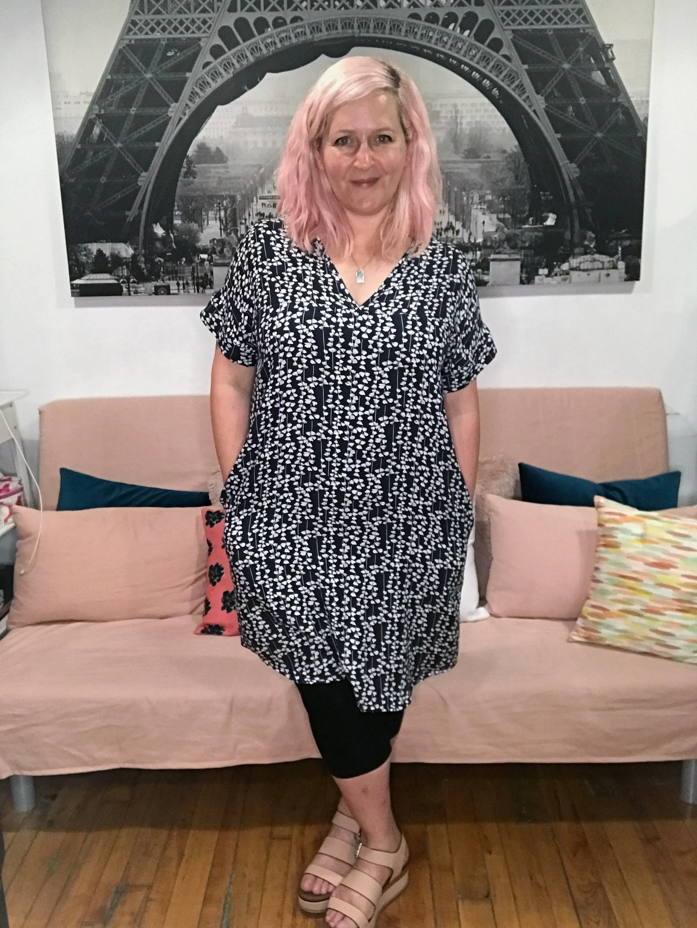 Olivia Dress - Happy Floral - Blue - Sale