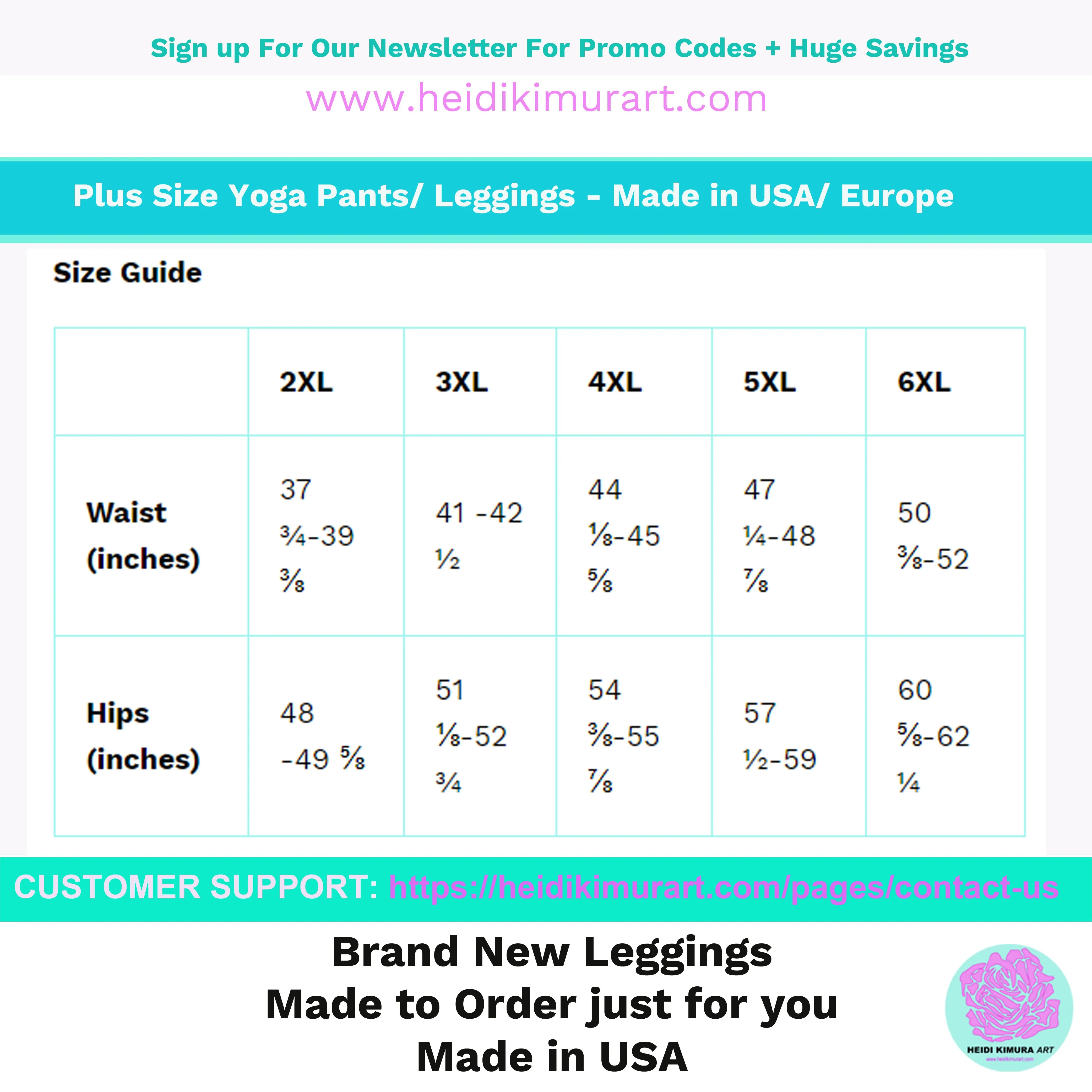 Orange Tiger Plus Size Leggings, Animal Stripe Print Women's Yoga Pants-Made in USA/EU