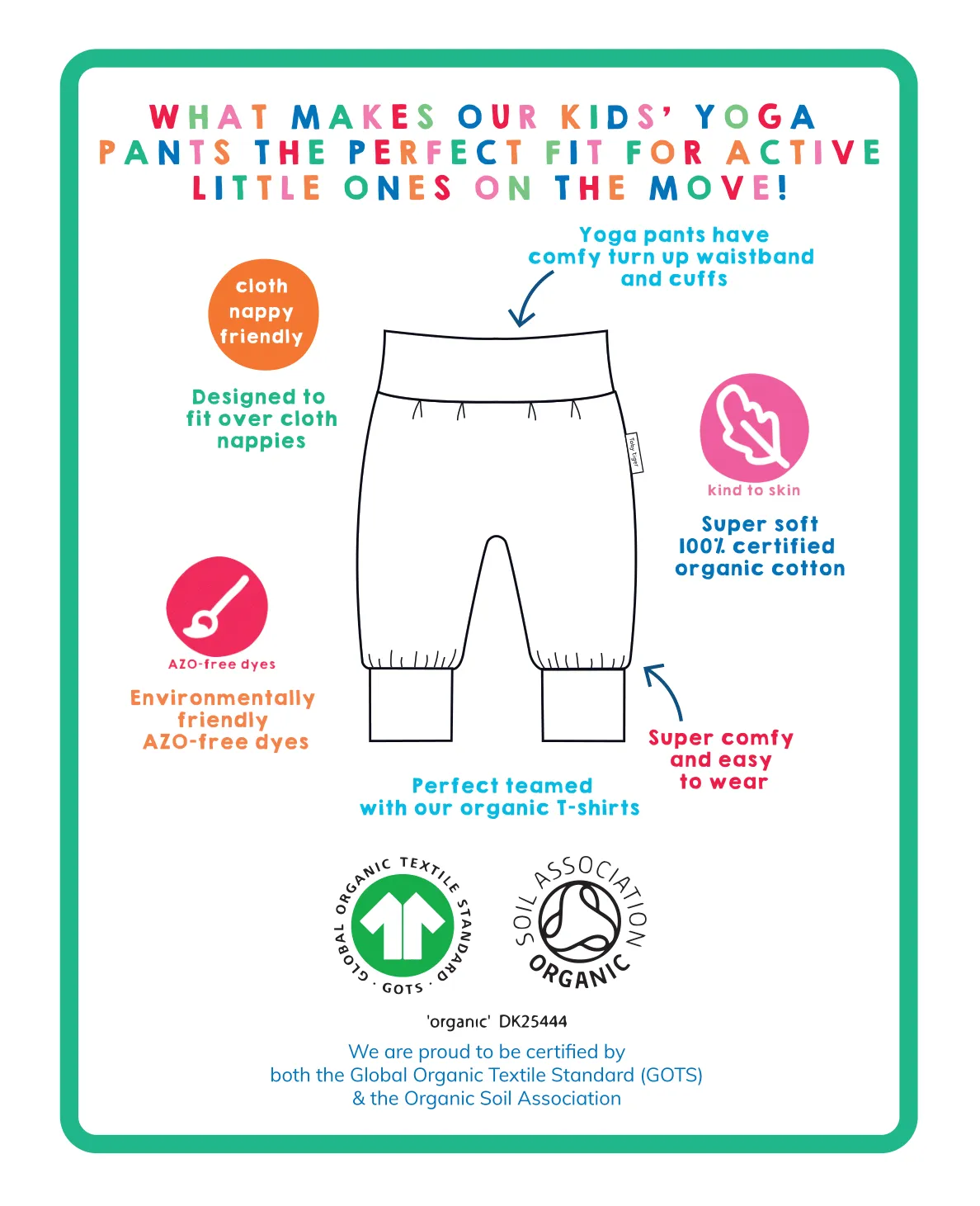 Organic Autumn Print Yoga Pant