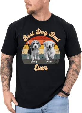 Personalized Dog Dad Shirt for Men, Custom Dog Dad T Shirt with Name Photo, Custom Fathers Day Shirt