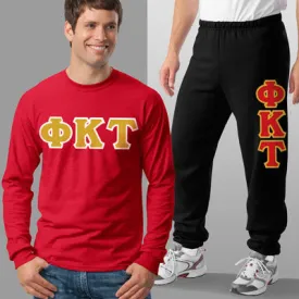 Phi Kappa Tau Long-Sleeve and Sweatpants, Package Deal - TWILL