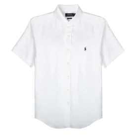 Polo Ralph Lauren Slim Fit S/S Linen Shirt White