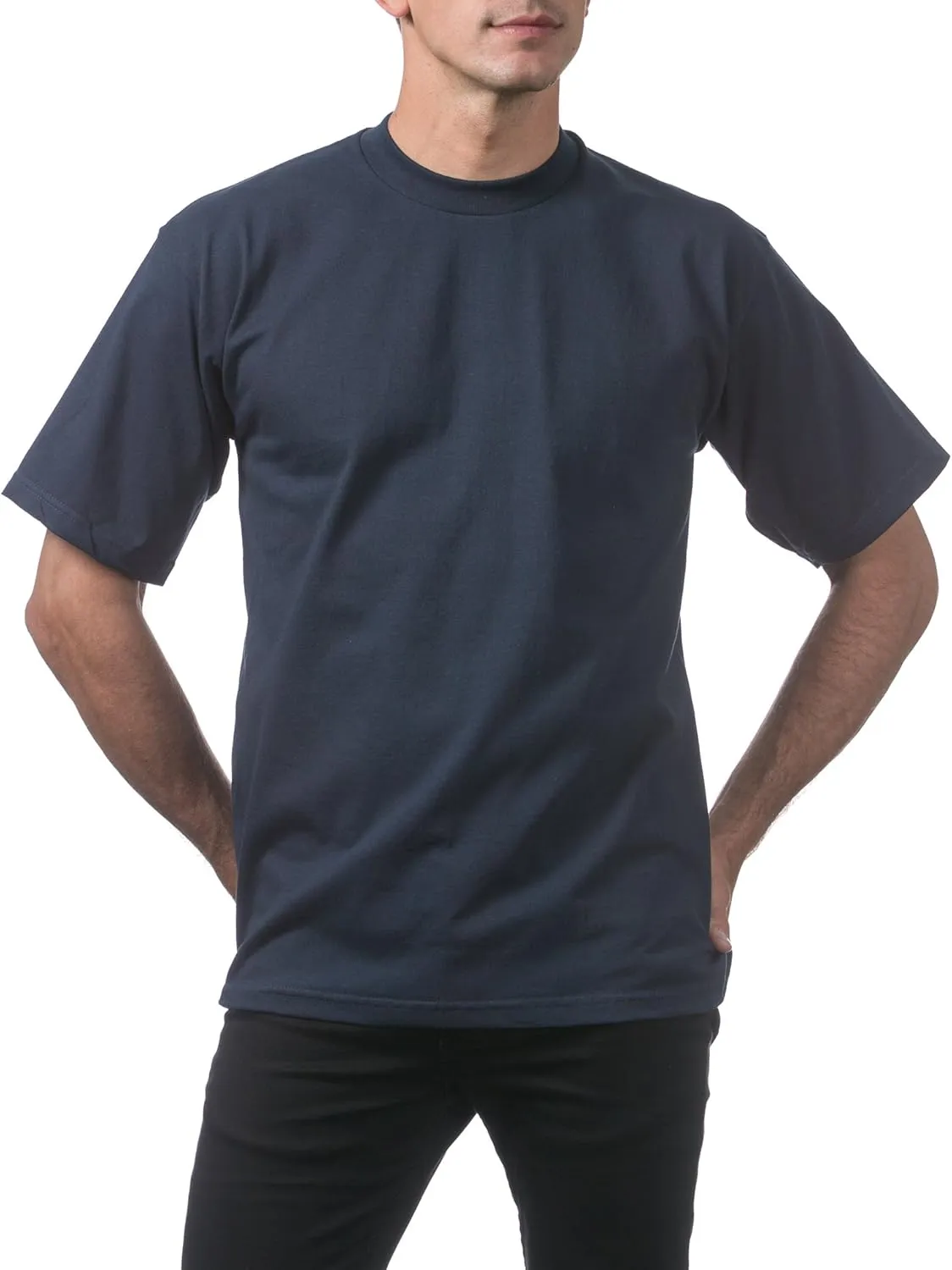 Pro Club Men's 6-Pack Heavyweight Cotton Short Sleeve Crew Neck T-Shirt